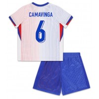 France Eduardo Camavinga #6 Replica Away Minikit Euro 2024 Short Sleeve (+ pants)